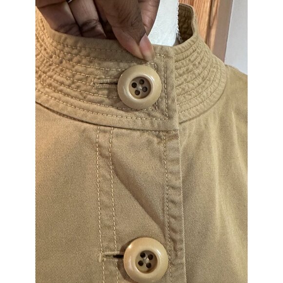 J Crew Chino Blazer Jacket Beige Button Front Flap Pockets 100% Cotton Classic 6 - Picture 7 of 11